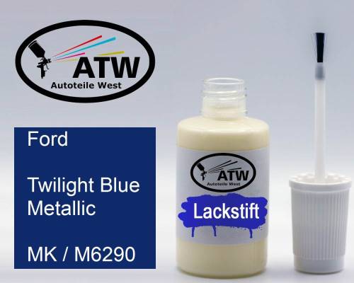 Ford, Twilight Blue Metallic, MK / M6290: 20ml Lackstift, von ATW Autoteile West.